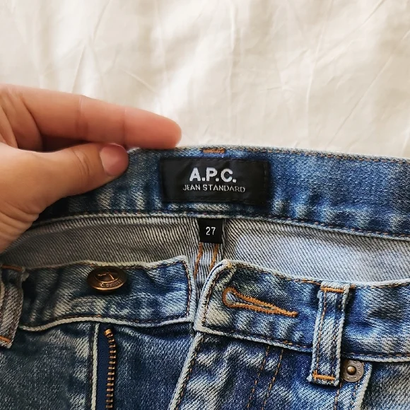 Classic USED Blue Denim Jeans (A.P.C.) - Picture 4 of 4